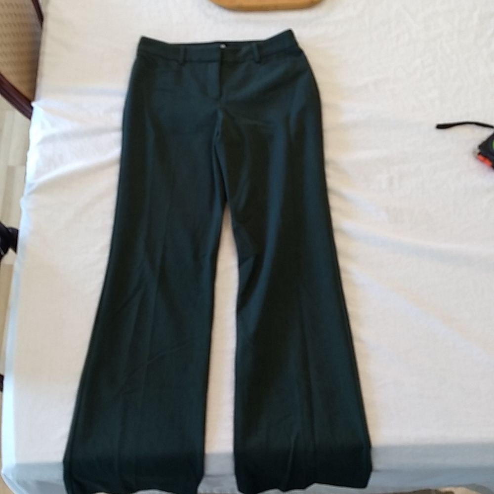 Express Editor Wide Leg Pants Green 4